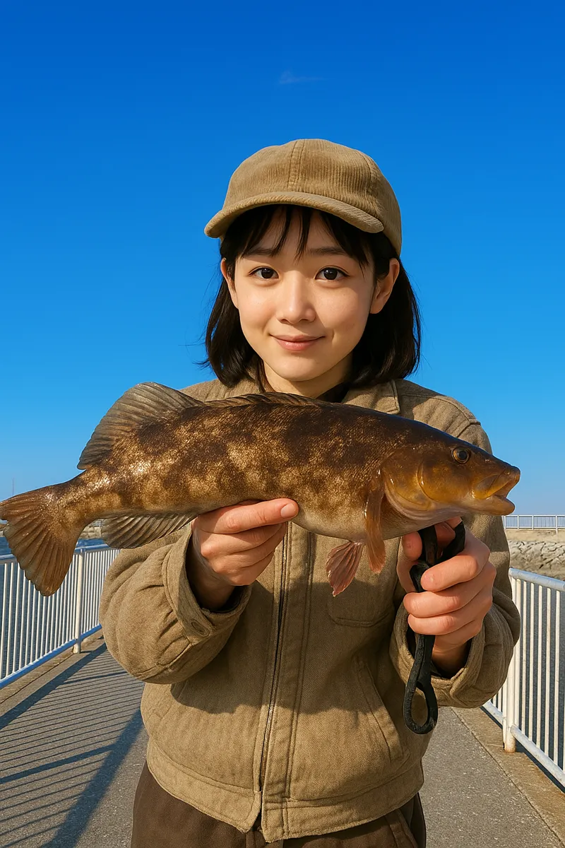 相馬港でアイナメの釣果を得た国生.webp