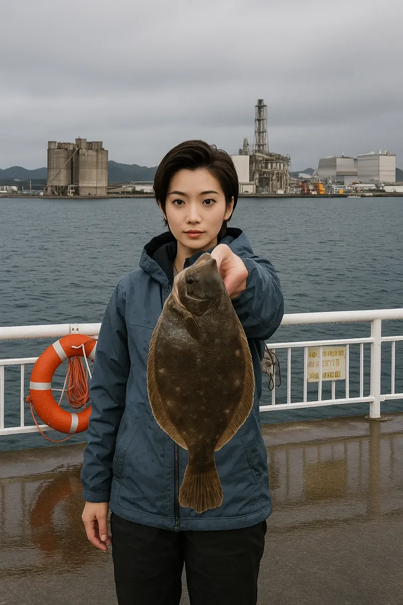 相馬港でカレイの釣果を得た佐伯.webp