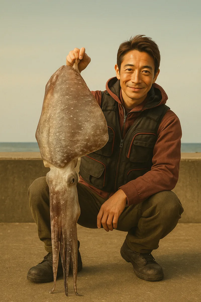石垣島でクブシミの釣果を得た亀岡.webp