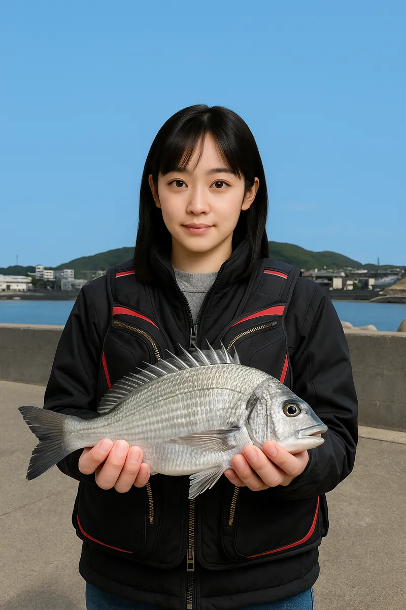 石川漁港でチヌの釣果を得た国生.webp