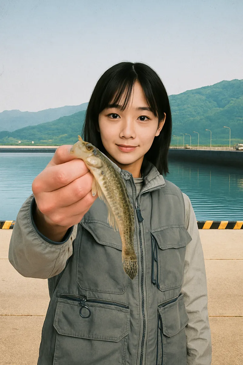 石巻漁港でハゼの釣果を得た国生.webp