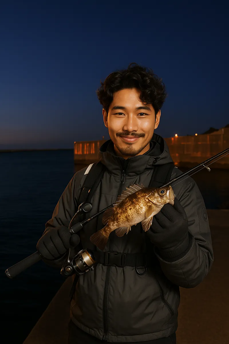 磯浜漁港でメバルの釣果を得た安城.webp