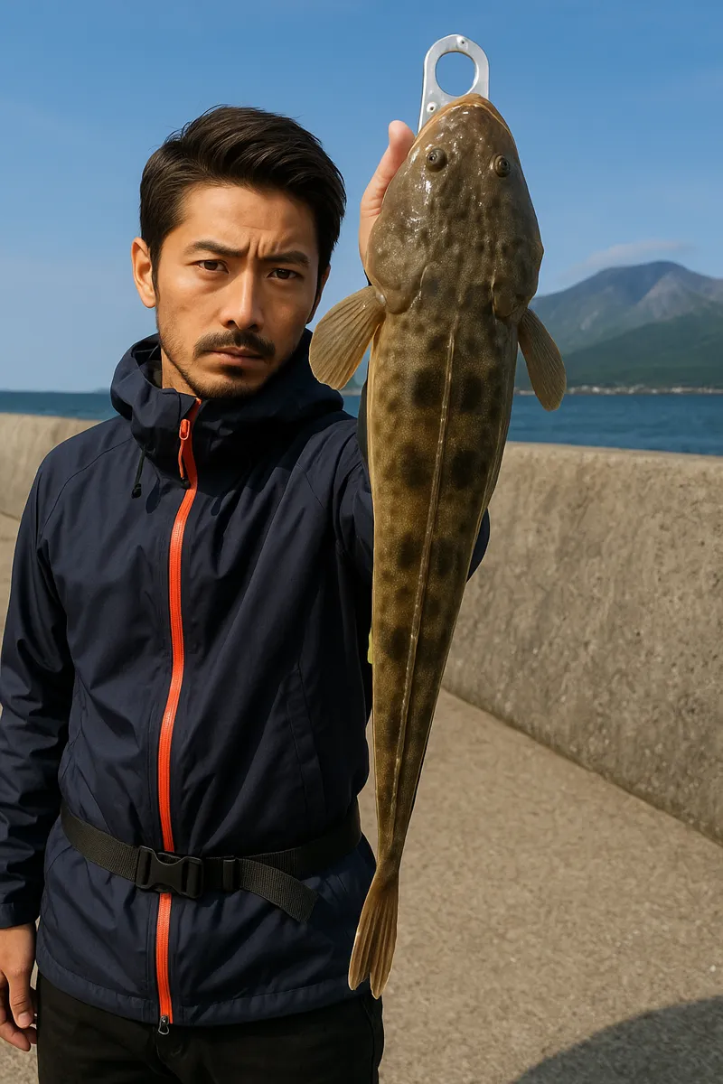 祇園之洲でマゴチの釣果を得た広岡.webp