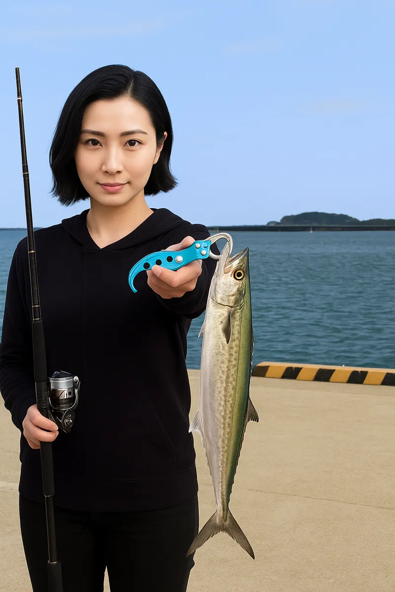 福島港でサゴシの釣果を得た八重田.webp