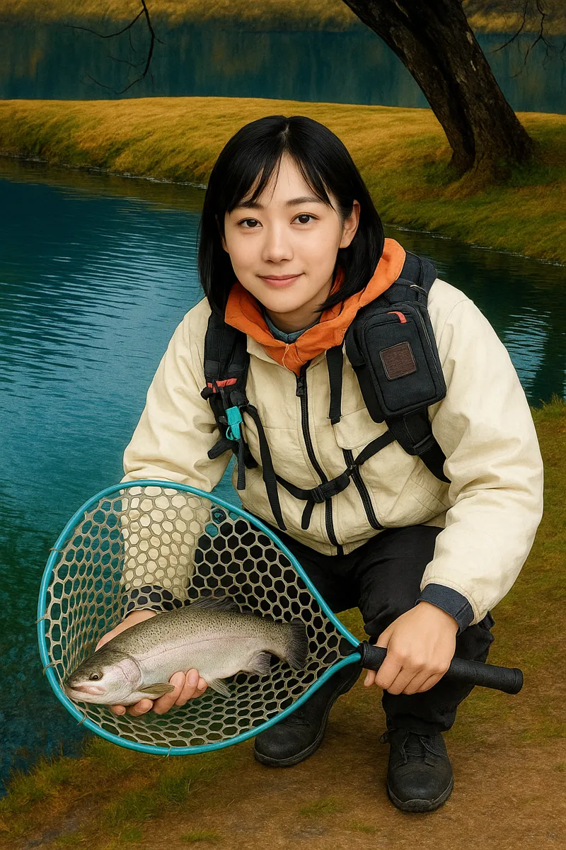 秋保フィッシングエリアでニジマスの釣果を得た国生.webp