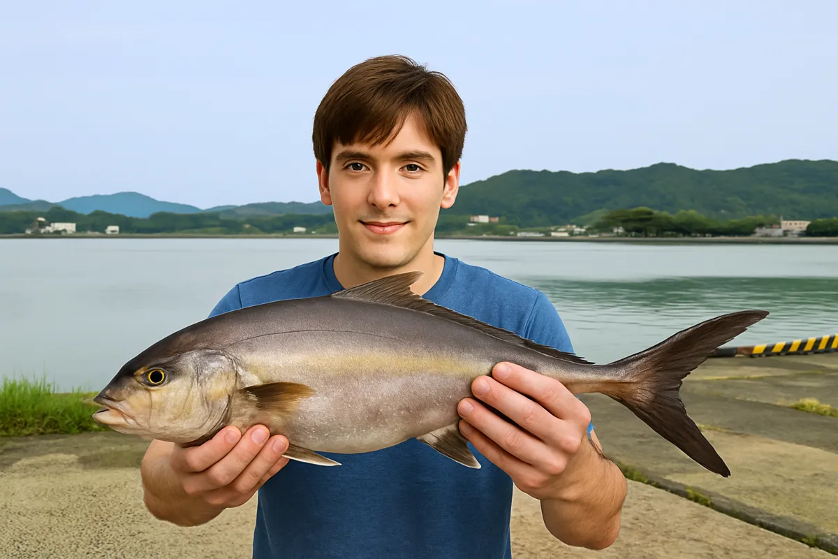 細島港でネリゴの釣果を得た久良木.webp