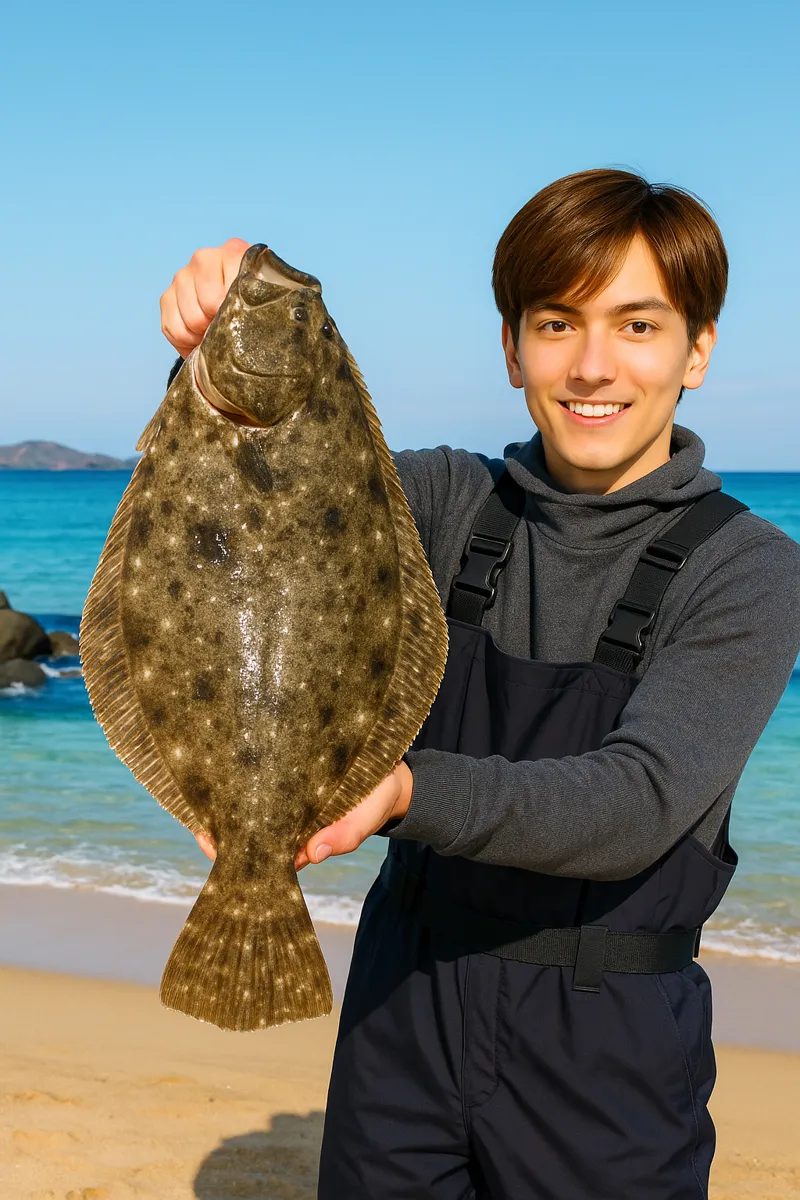 耳川河口でヒラメの釣果を得た久良木.webp