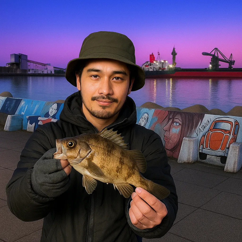 能代港でメバルの釣果を得た安城.webp