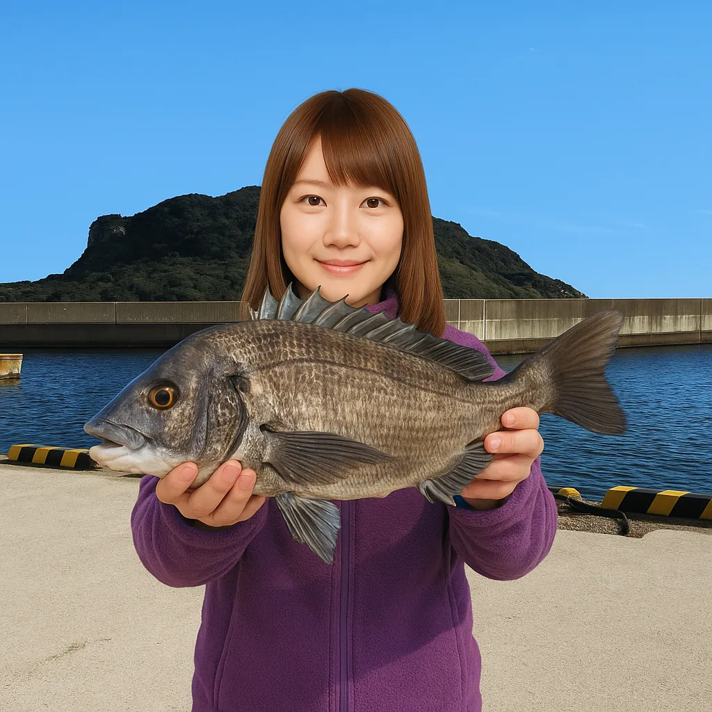 舳港でチヌの釣果を得た山際.webp