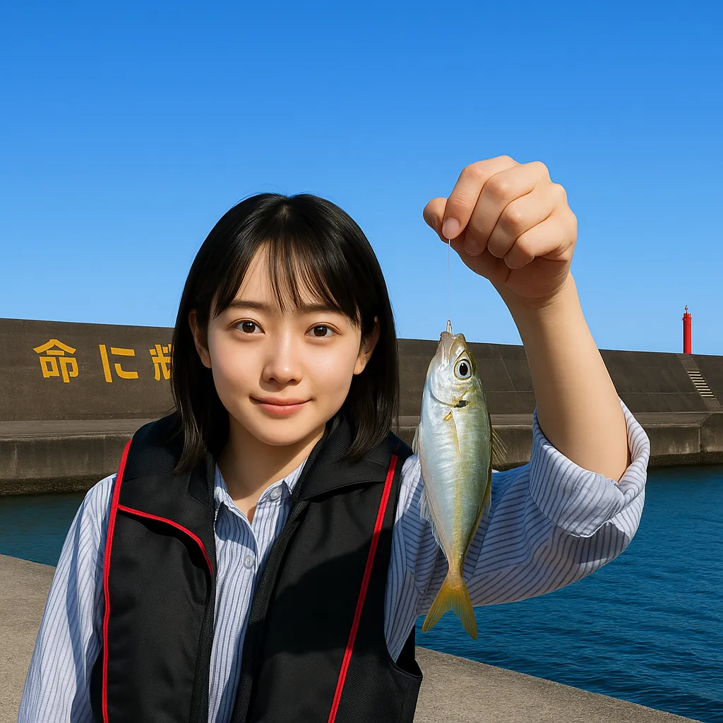 艫作漁港でアジの釣果を得た国生.webp