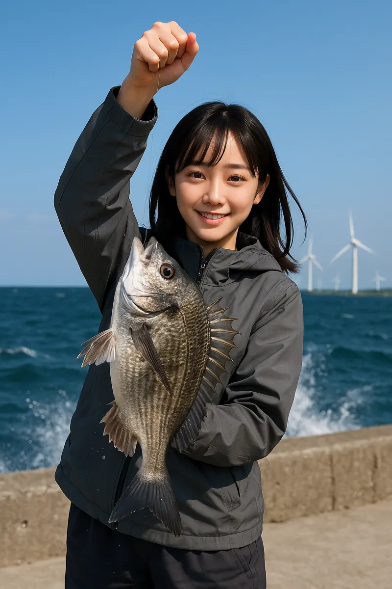 若美漁港でクロダイの釣果を得た国生.webp
