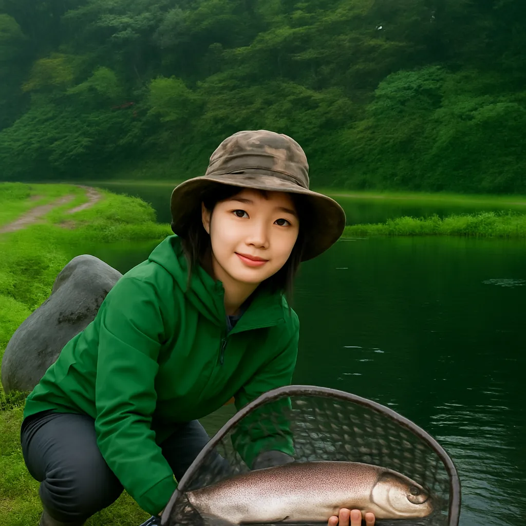 蔵王フォレストスプリングスでイトウの釣果を得た森永.webp