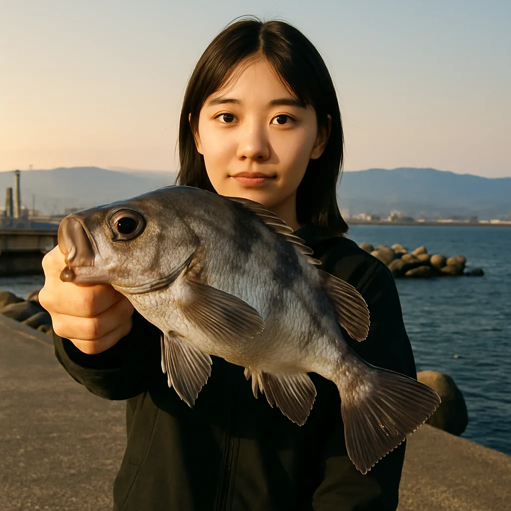 造道漁港でメバルの釣果を得た森永.webp