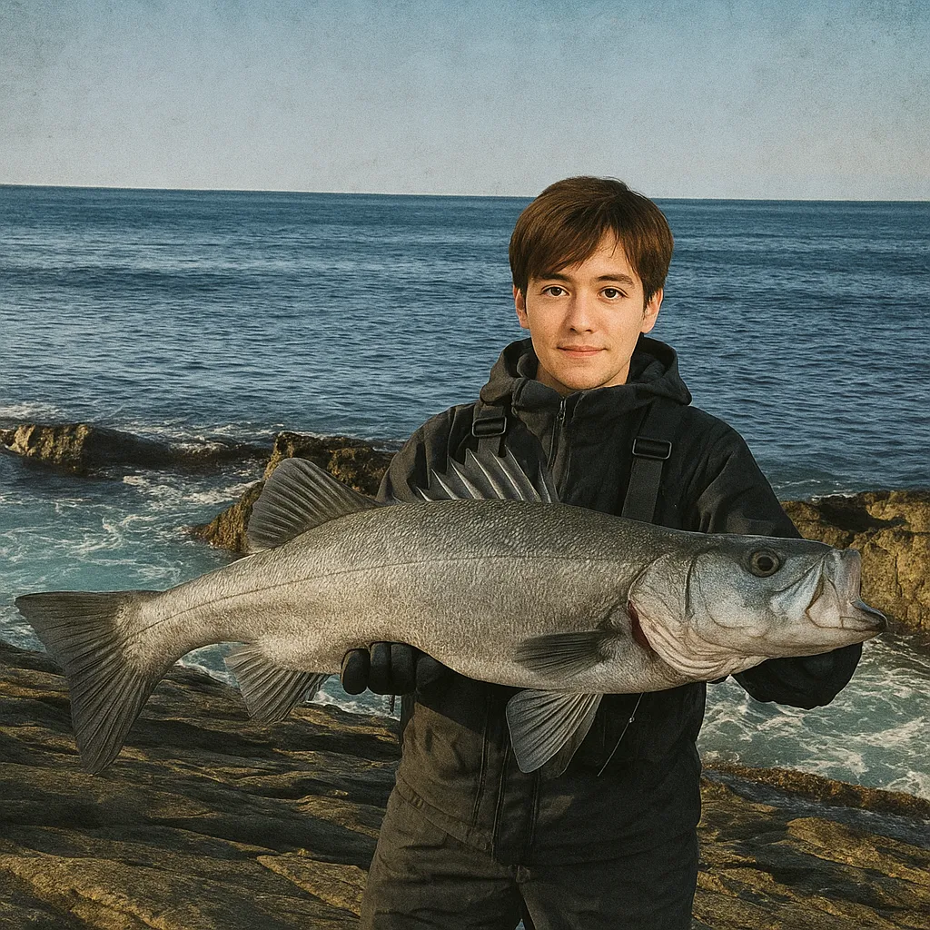都井岬でヒラスズキの釣果を得た久良木.webp