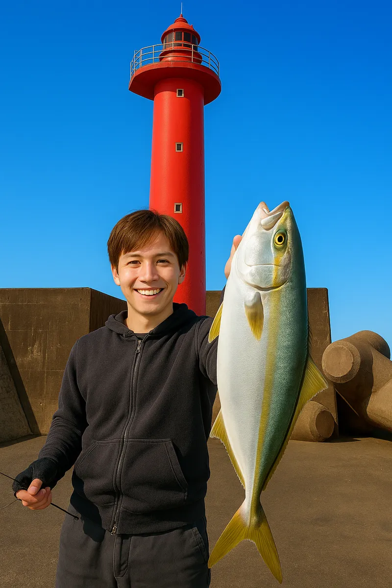 酒田本港でイナダの釣果を得た久良木.webp