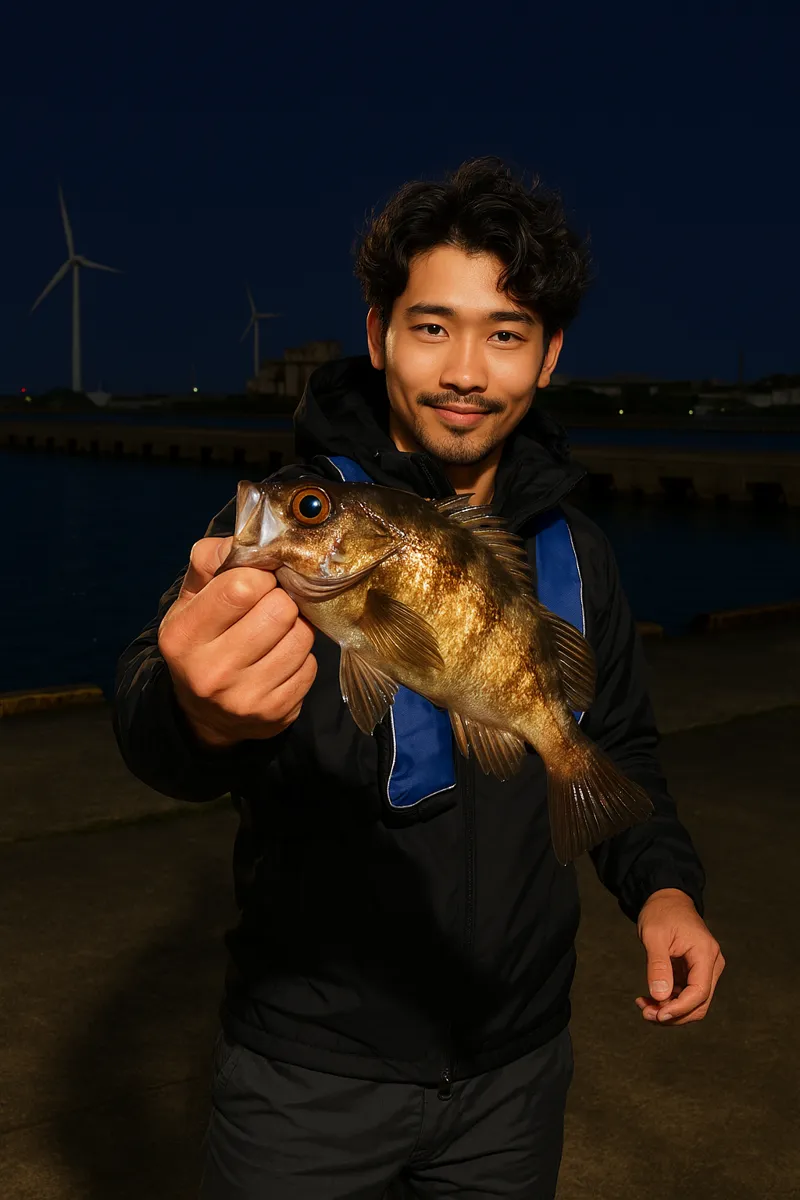酒田本港でメバルの釣果を得た安城.webp