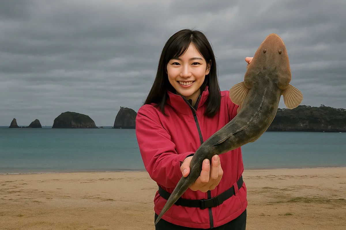 野蒜海岸でマゴチの釣果を得た黒川.webp