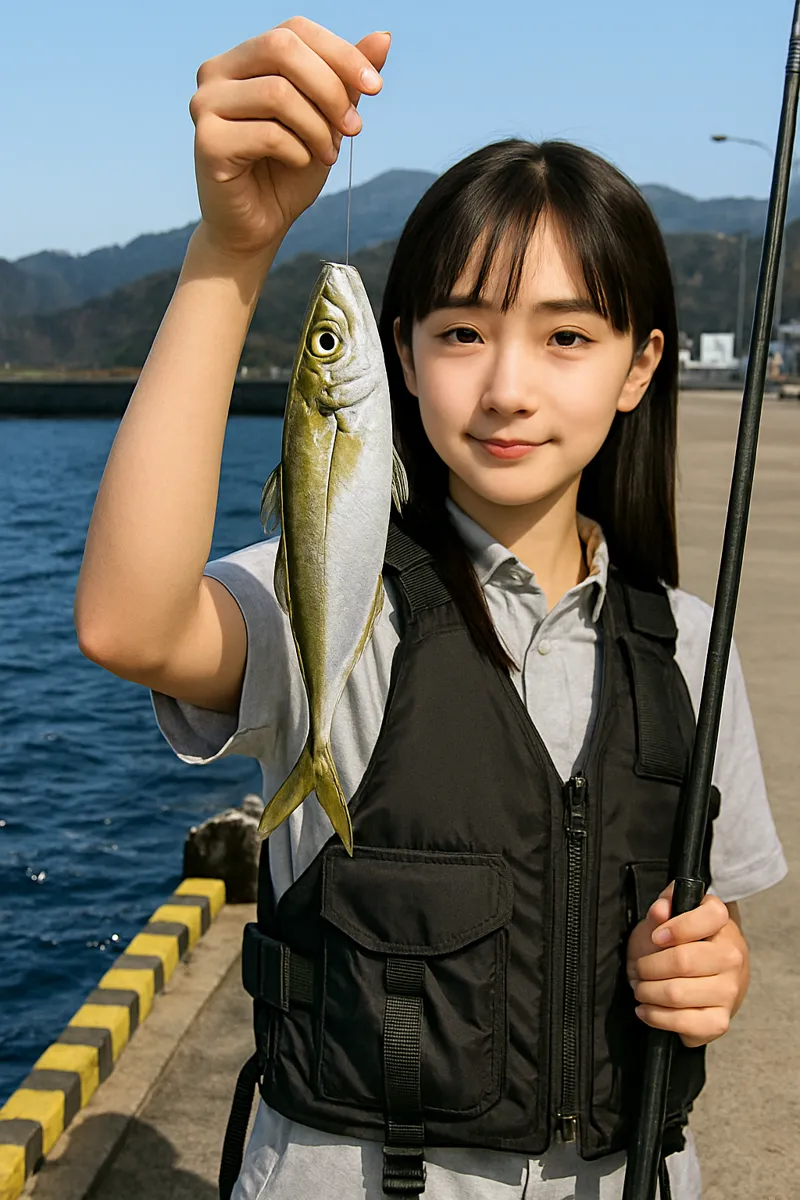釜石港でアジの釣果を得た国生.webp