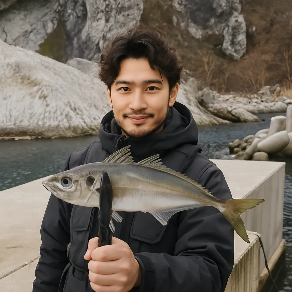 長後漁港でアジの釣果を得た安城.webp