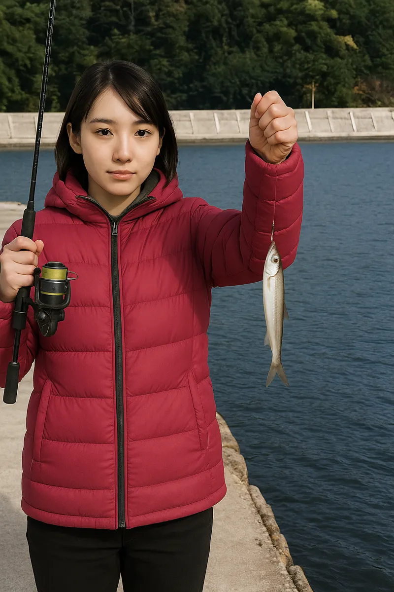 雄勝港でチカの釣果を得た黒川.webp
