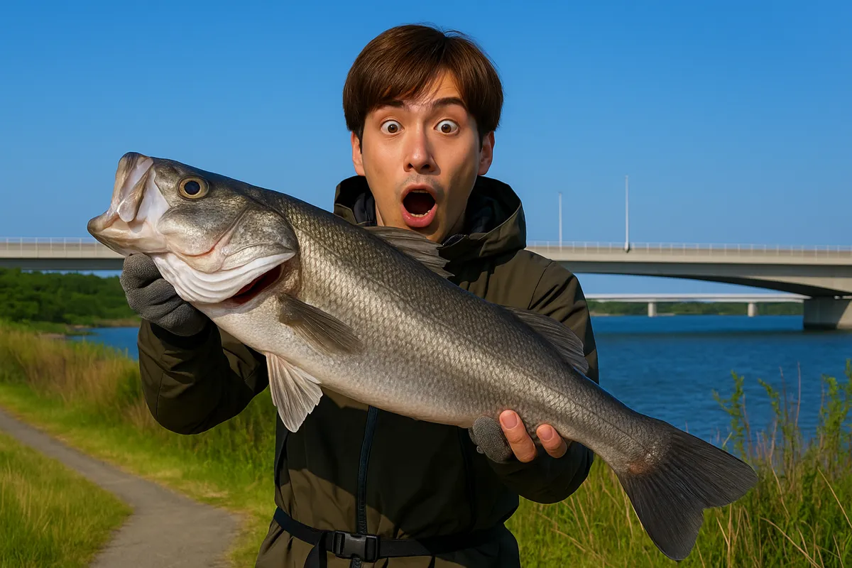 雄物川河口でシーバスの釣果を得た久良木.webp
