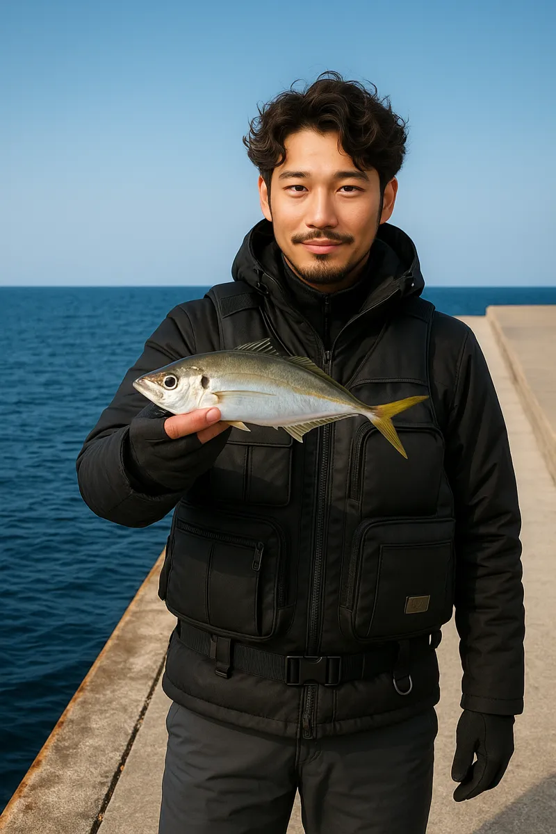 青森港でアジの釣果を得た安城.webp