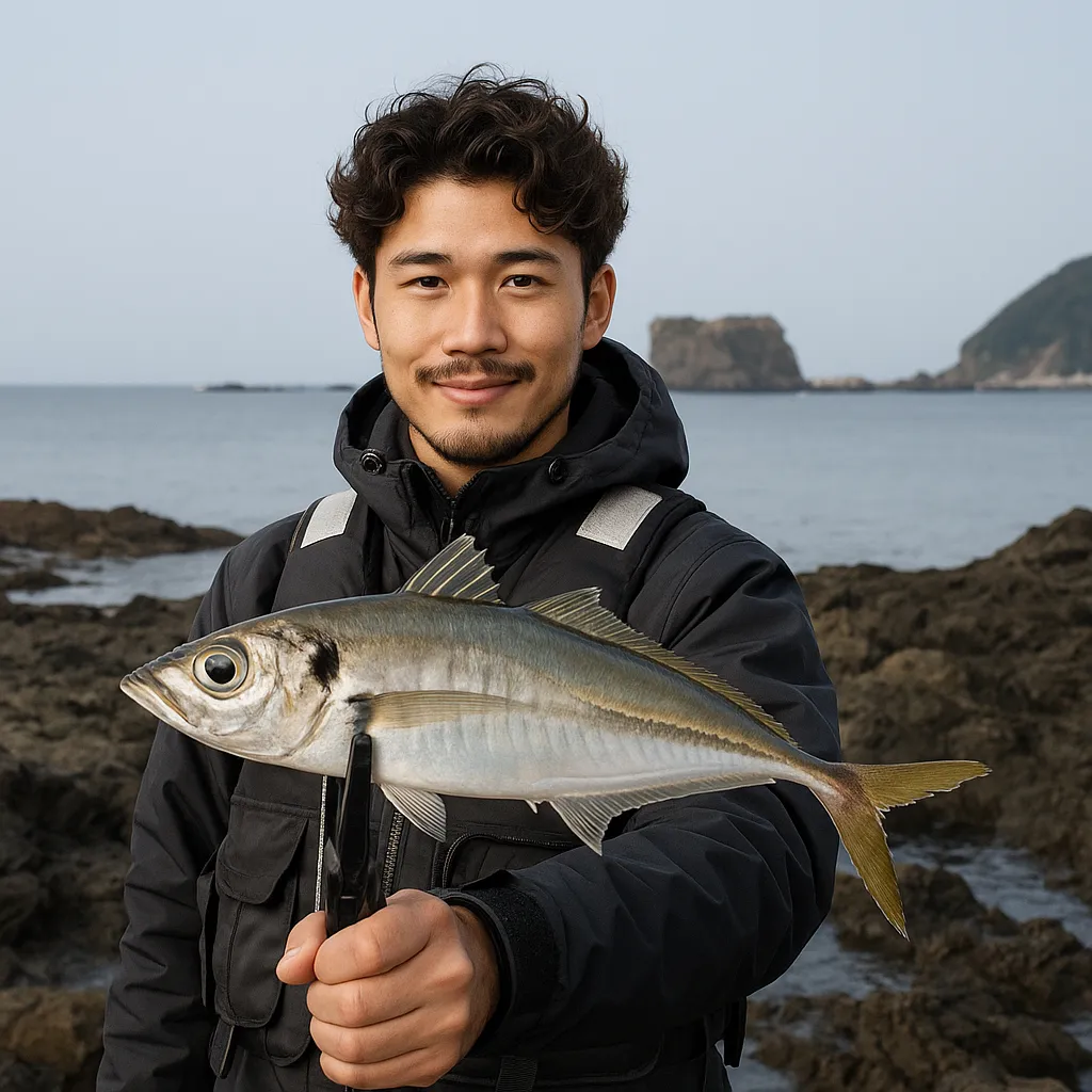 館山崎でアジの釣果を得た安城.webp