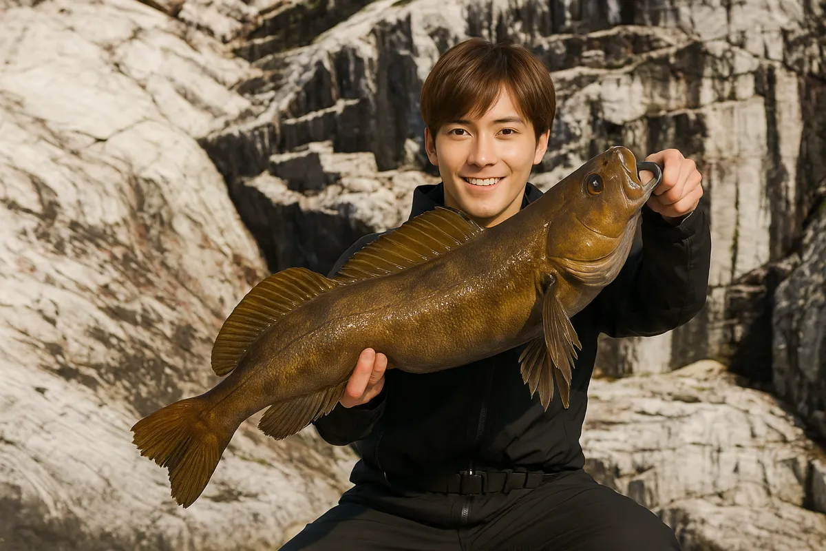 首崎でアイナメの釣果を得た久良木.webp