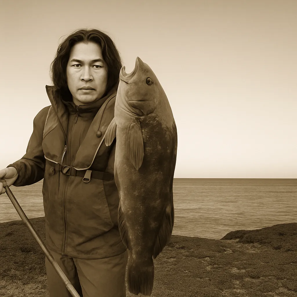 高野崎でアイナメの釣果を得た岸本.webp