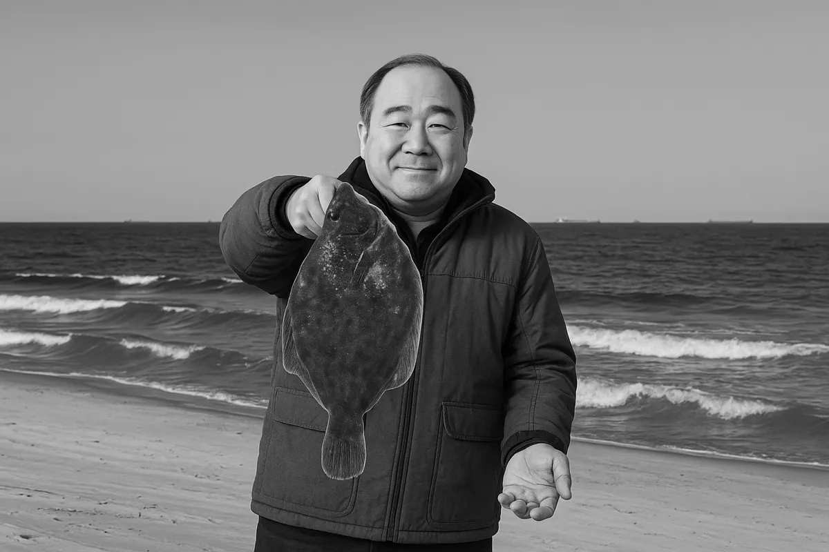 鮫川河口でカレイの釣果を得た持田.webp