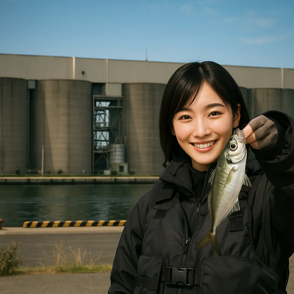 鮫漁港でアジの釣果を得た黒川.webp