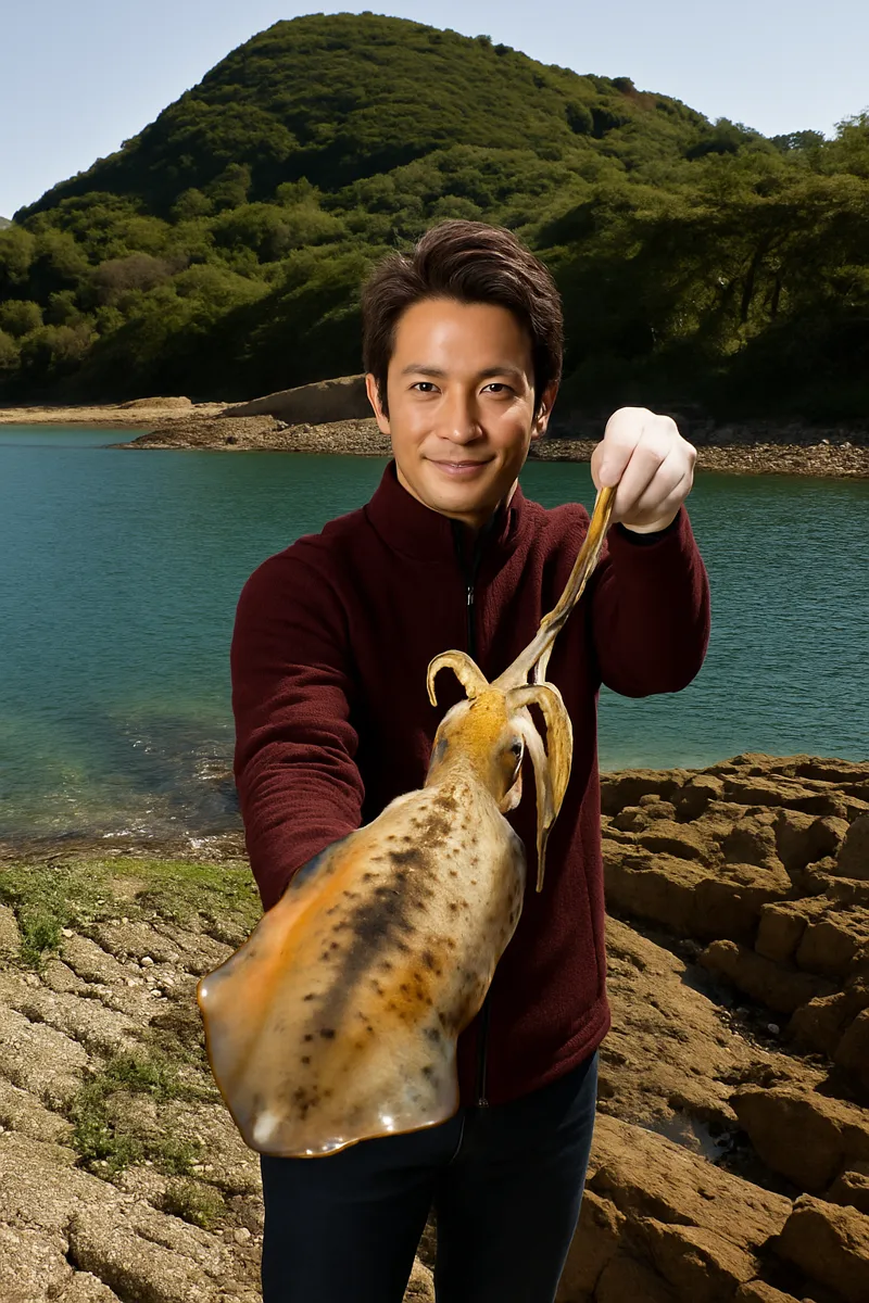 黒田の家臣でアオリイカの釣果を得た亀岡.webp