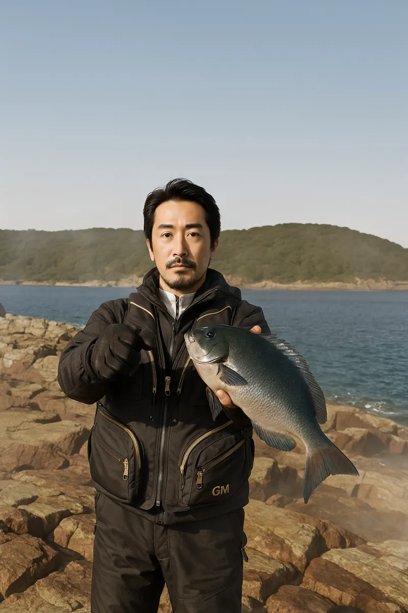 黒田の家臣でグレの釣果を得た佐々木.webp
