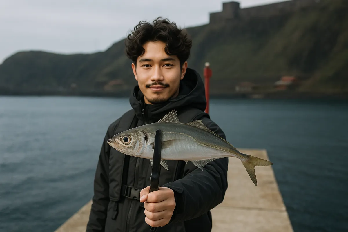 龍飛漁港でアジの釣果を得た安城.webp
