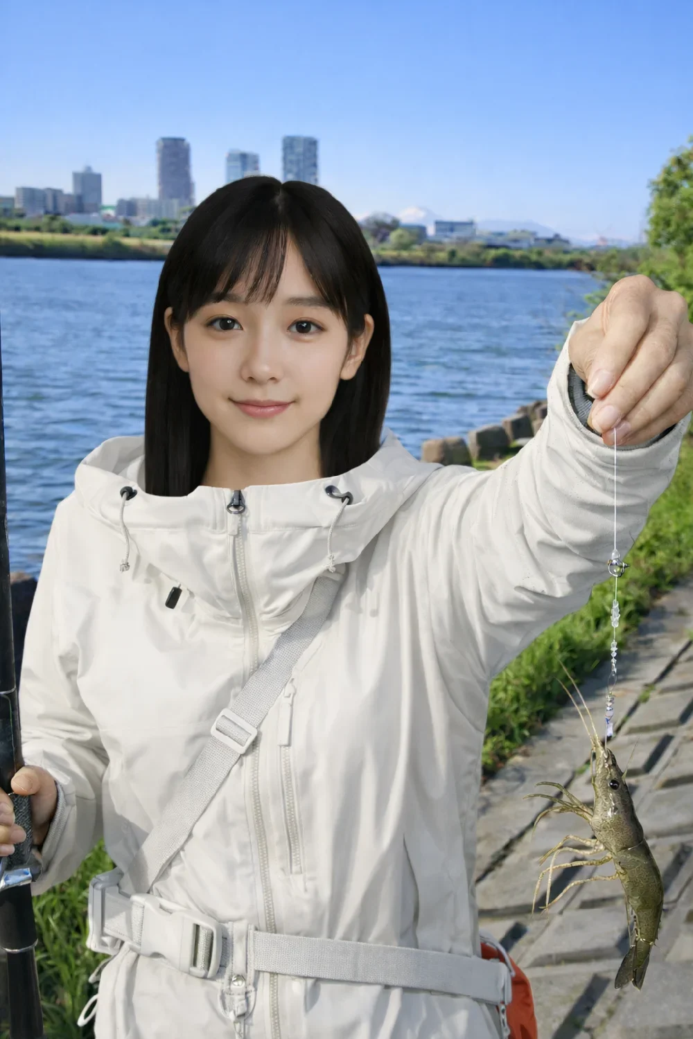 多摩川でテナガエビを釣った国生