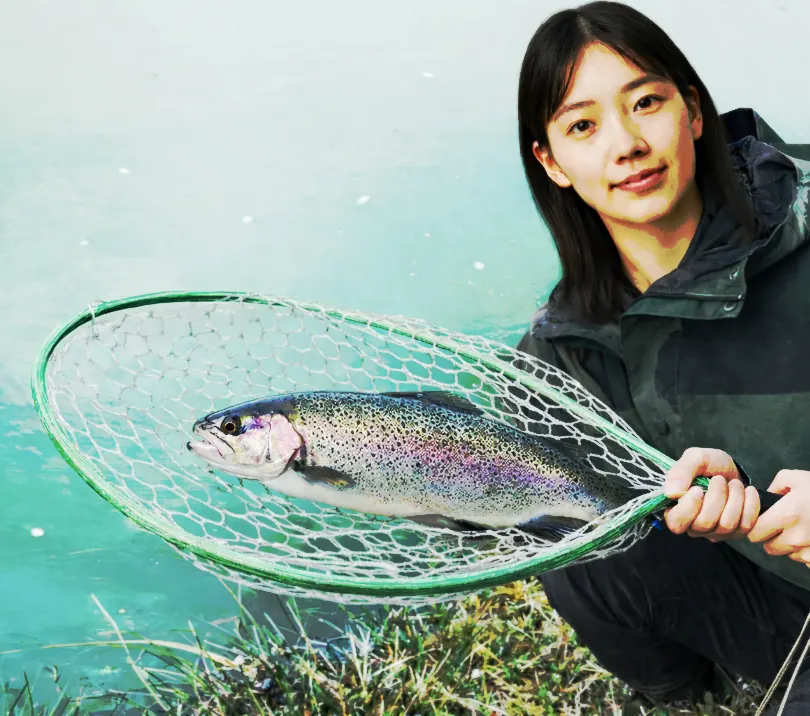 JーFLYでニジマスの釣果を得た森永.webp