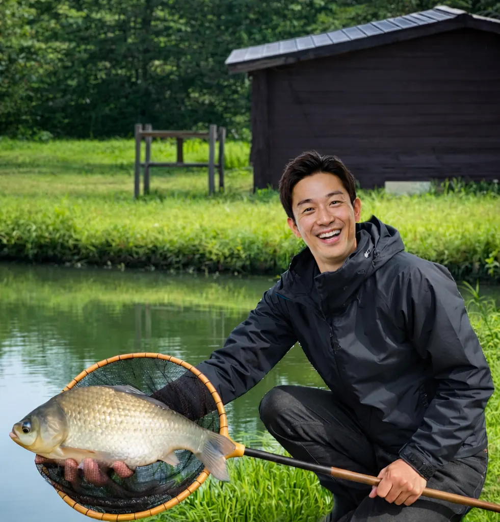 JーFLYでヘラブナの釣果を得た勝田.webp