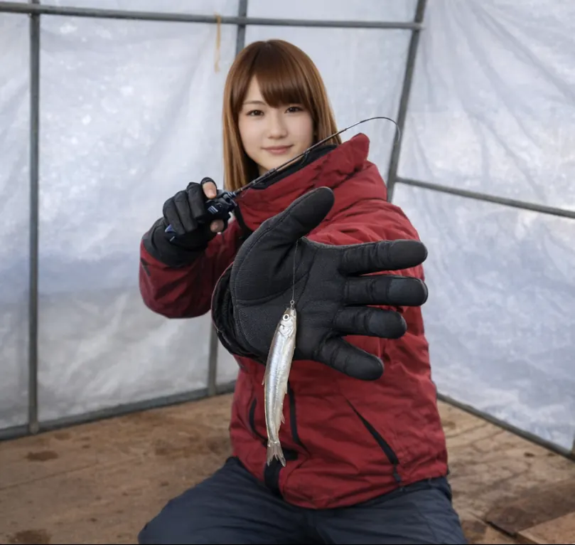 しのつ湖でワカサギの釣果を得た山際.webp