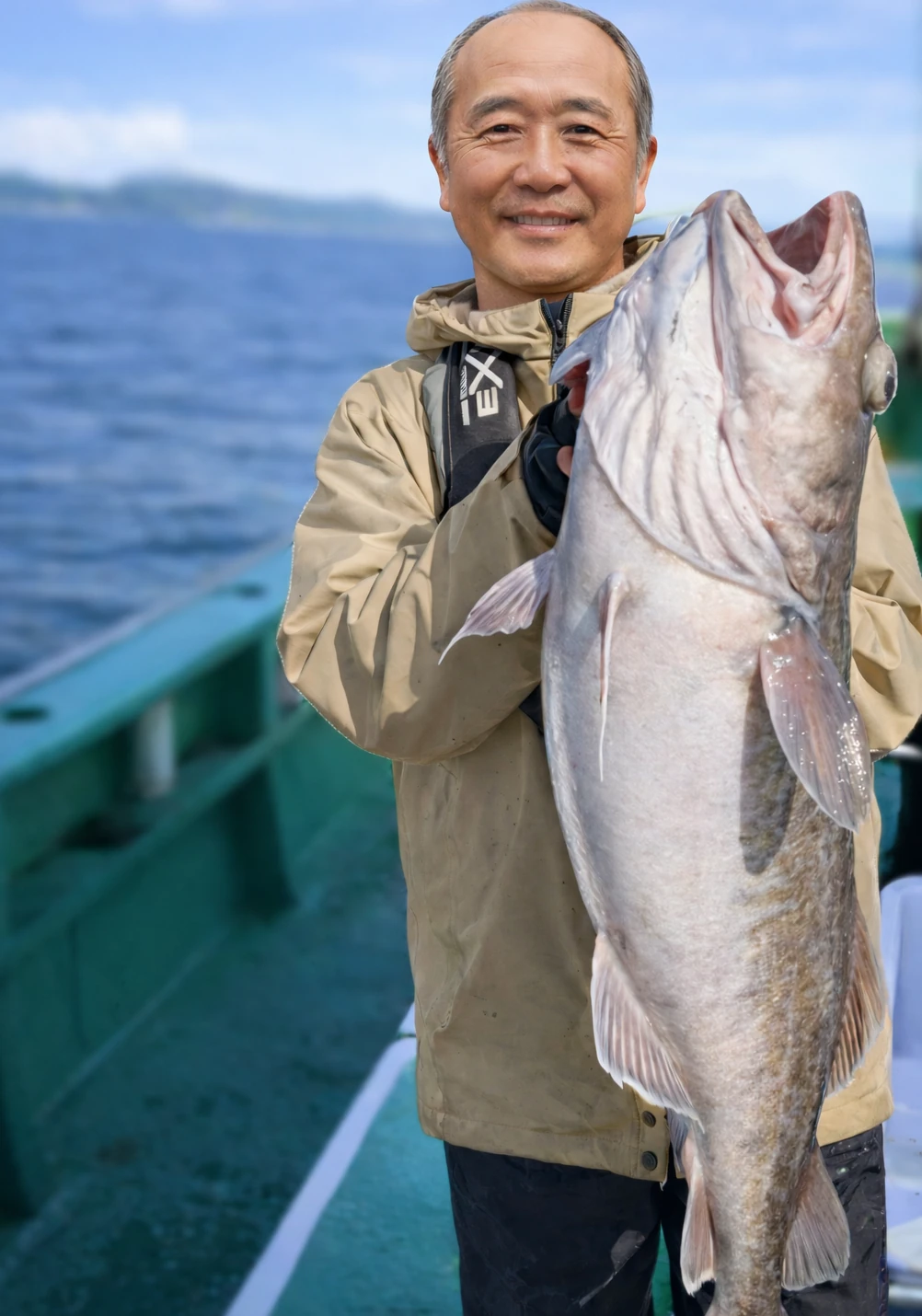 オホーツク海でマダラの釣果を得た田能村..webp