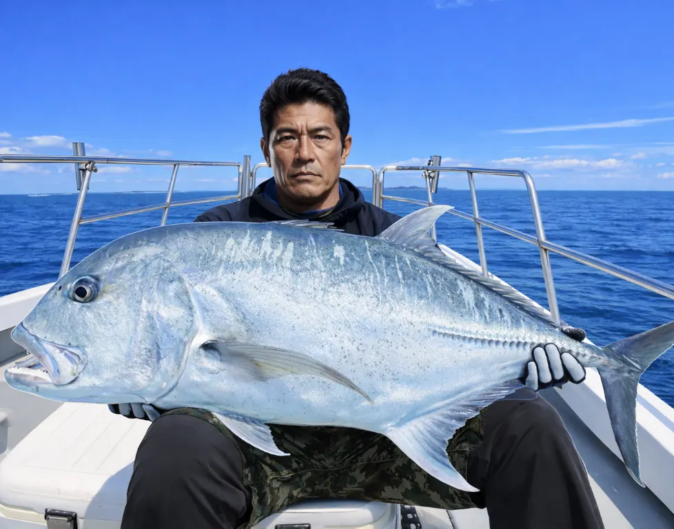 トカラ列島でロウニンアジの釣果を得た北方.webp