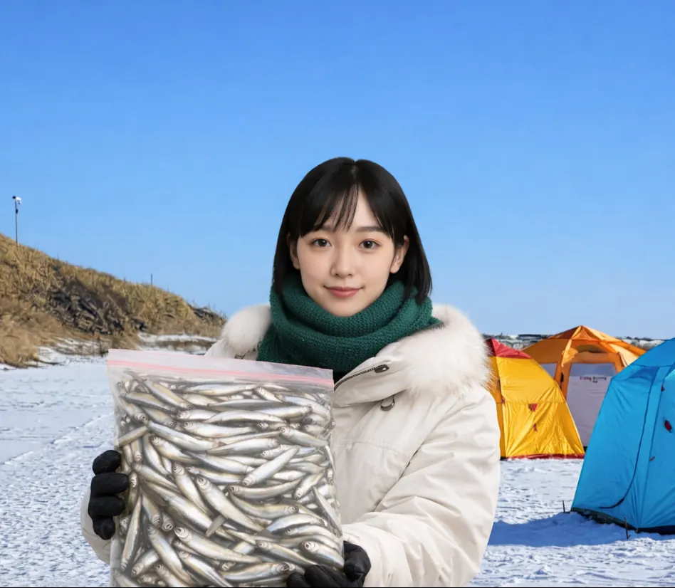 ホロカヤントウでワカサギの釣果を得た国生.webp