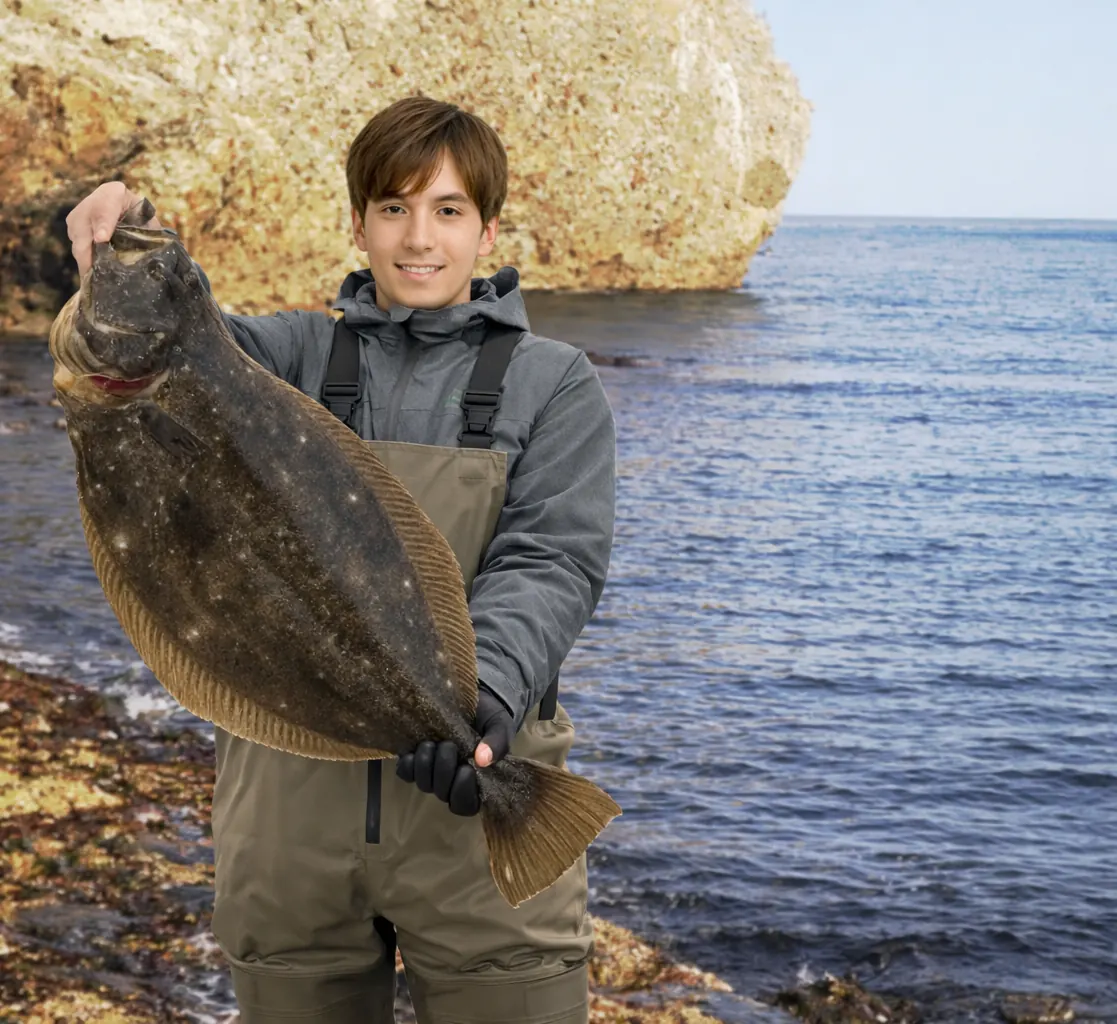 ワッカケ岬でヒラメの釣果を得た久良木.webp