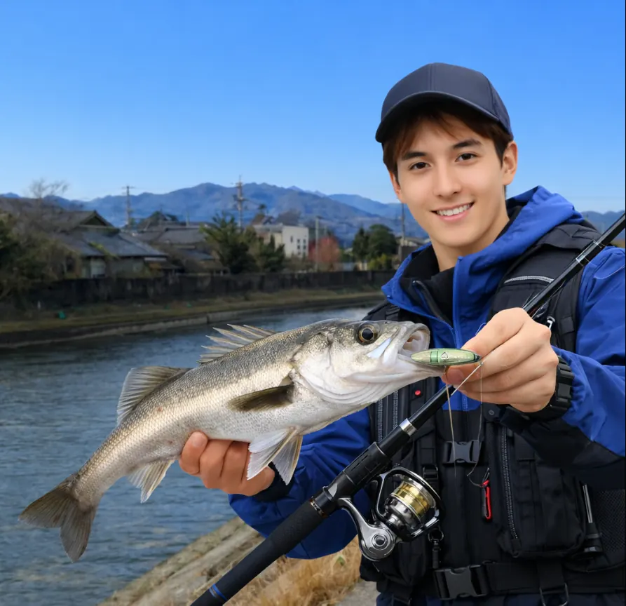 三渡川でシーバスの釣果を得た久良木.webp