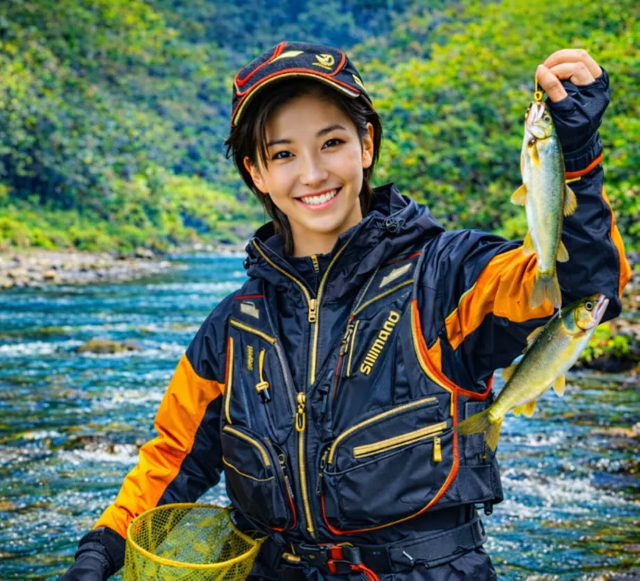 五ヶ瀬川でアユの釣果を得た佐伯.webp