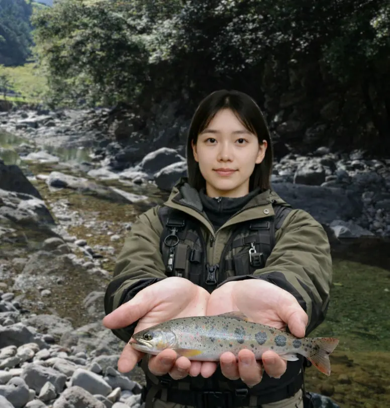 仁科川でアマゴの釣果を得た森永.webp