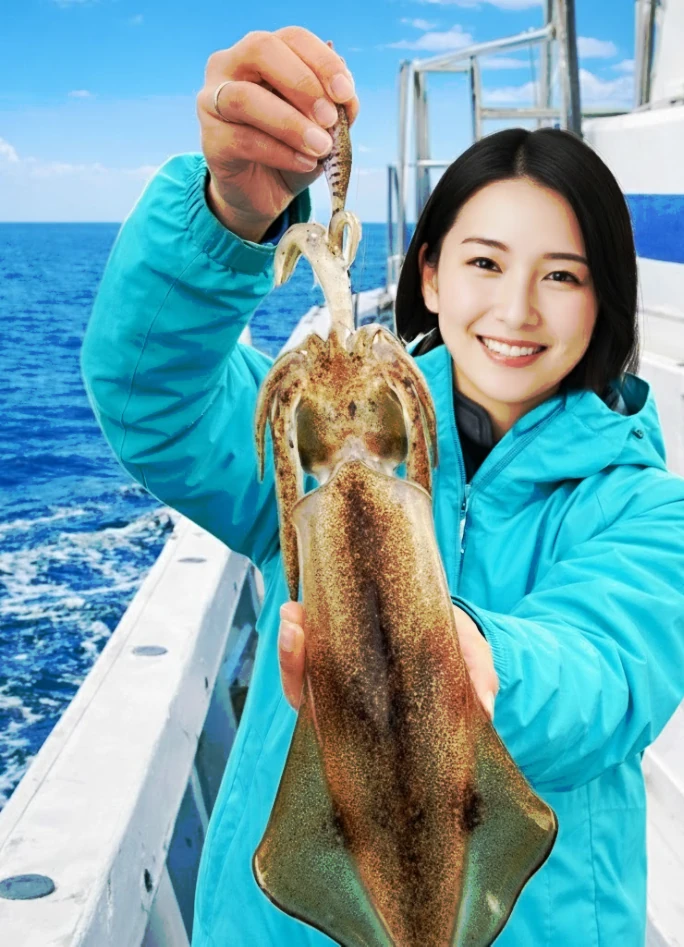 伊勢湾でアオリイカの釣果を得た仲代.webp