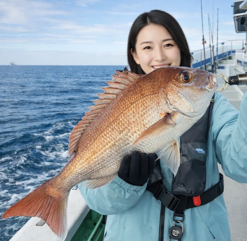 伊勢湾でマダイの釣果を得た仲代.webp