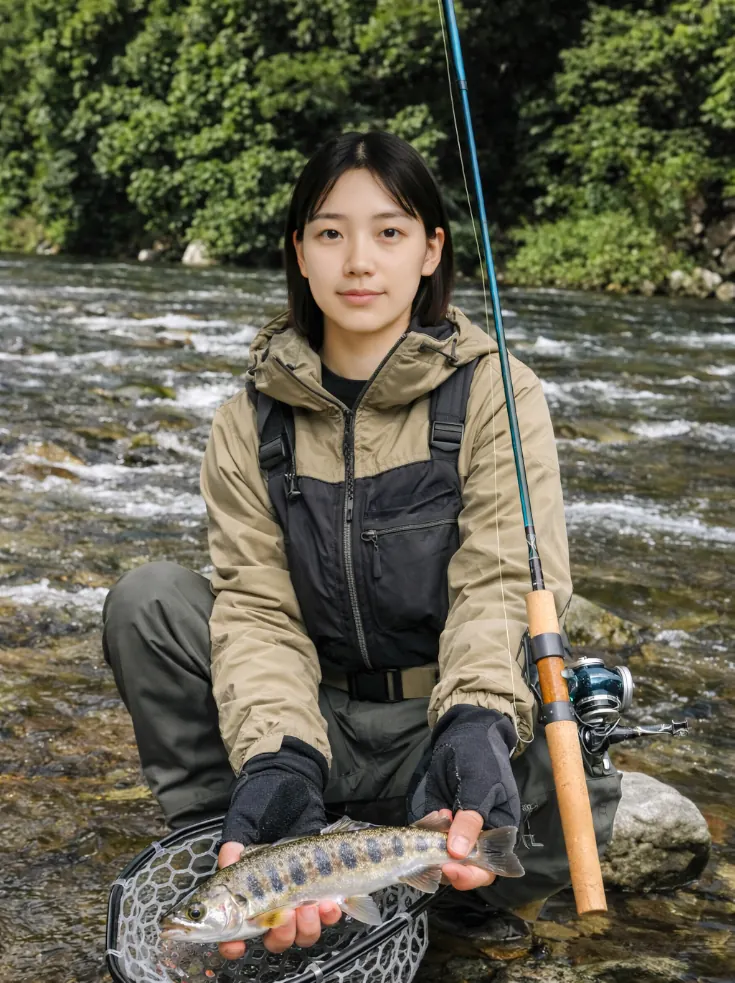 会津大川でヤマメの釣果を得た森永.webp