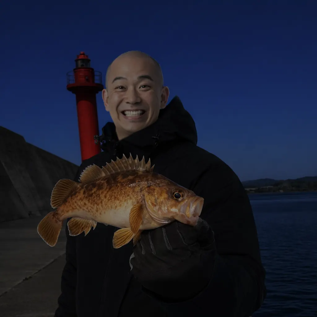 別苅漁港でガヤの釣果を得たがんだま君.webp