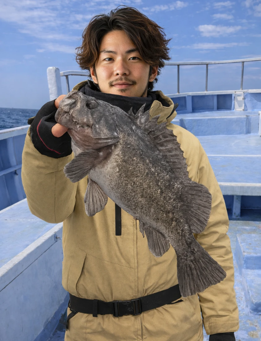 噴火湾でソイの釣果を得た澤田..webp
